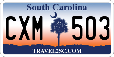 SC license plate CXM503