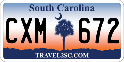 SC license plate CXM672