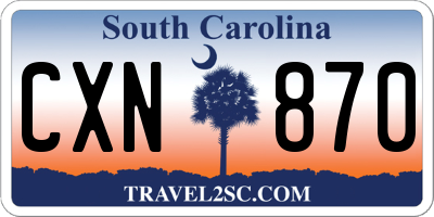 SC license plate CXN870