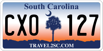 SC license plate CXO127