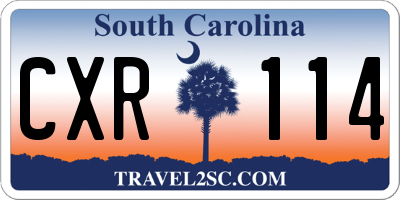SC license plate CXR114
