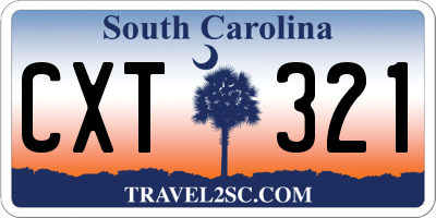 SC license plate CXT321