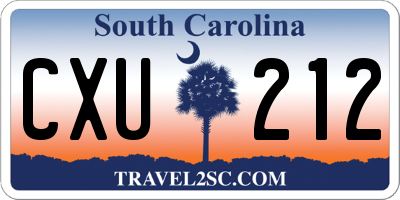 SC license plate CXU212