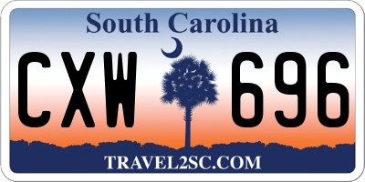 SC license plate CXW696