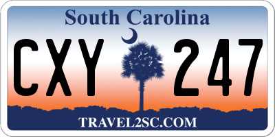SC license plate CXY247