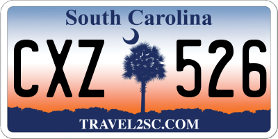 SC license plate CXZ526