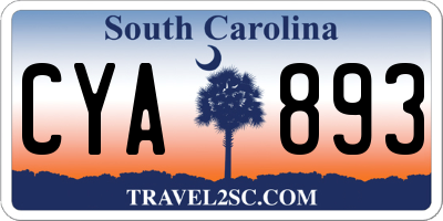 SC license plate CYA893