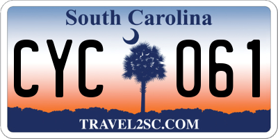 SC license plate CYC061