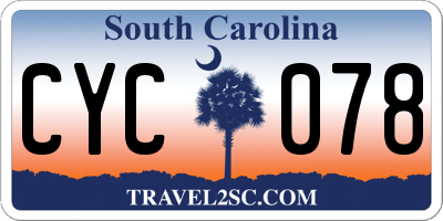SC license plate CYC078