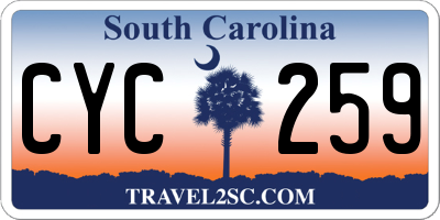 SC license plate CYC259
