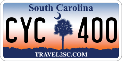 SC license plate CYC400