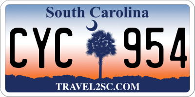 SC license plate CYC954