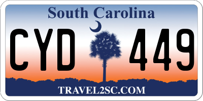 SC license plate CYD449