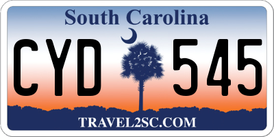SC license plate CYD545