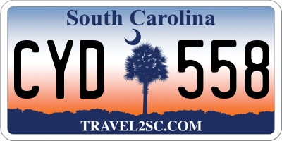 SC license plate CYD558