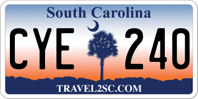 SC license plate CYE240