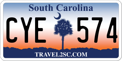 SC license plate CYE574