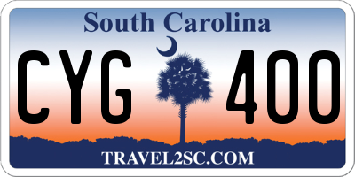 SC license plate CYG400