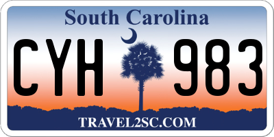 SC license plate CYH983