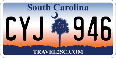 SC license plate CYJ946