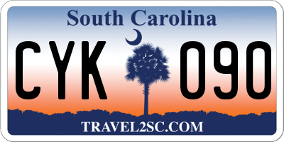 SC license plate CYK090