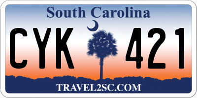 SC license plate CYK421