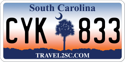 SC license plate CYK833