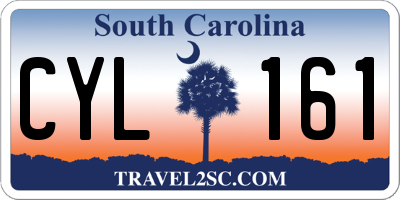 SC license plate CYL161