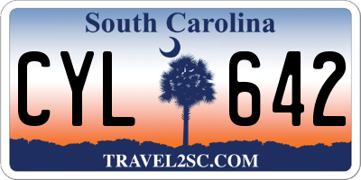SC license plate CYL642