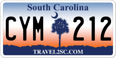 SC license plate CYM212