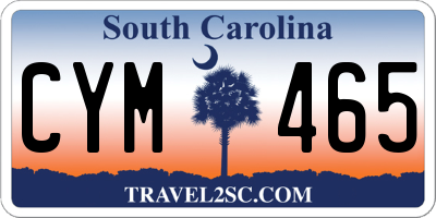 SC license plate CYM465