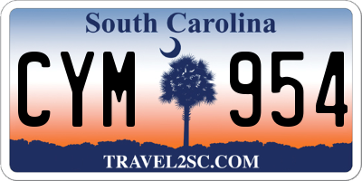 SC license plate CYM954
