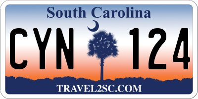 SC license plate CYN124