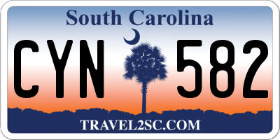 SC license plate CYN582