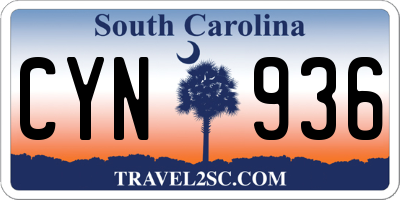 SC license plate CYN936