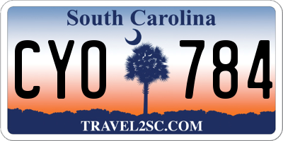 SC license plate CYO784