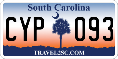 SC license plate CYP093