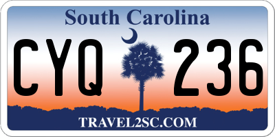 SC license plate CYQ236