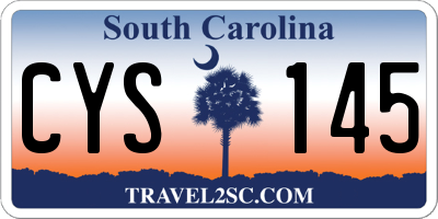 SC license plate CYS145