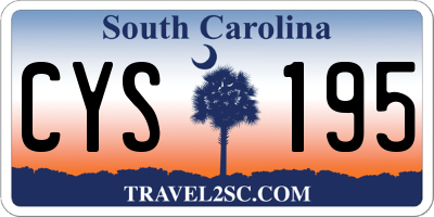 SC license plate CYS195