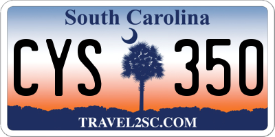 SC license plate CYS350