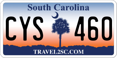 SC license plate CYS460