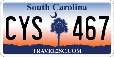 SC license plate CYS467