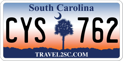 SC license plate CYS762