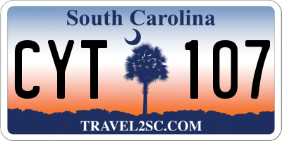 SC license plate CYT107