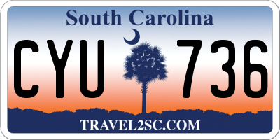 SC license plate CYU736