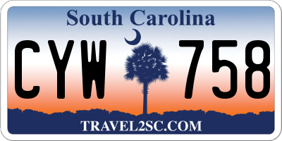 SC license plate CYW758