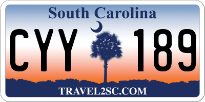 SC license plate CYY189