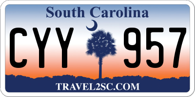 SC license plate CYY957
