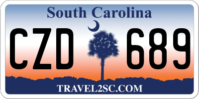 SC license plate CZD689